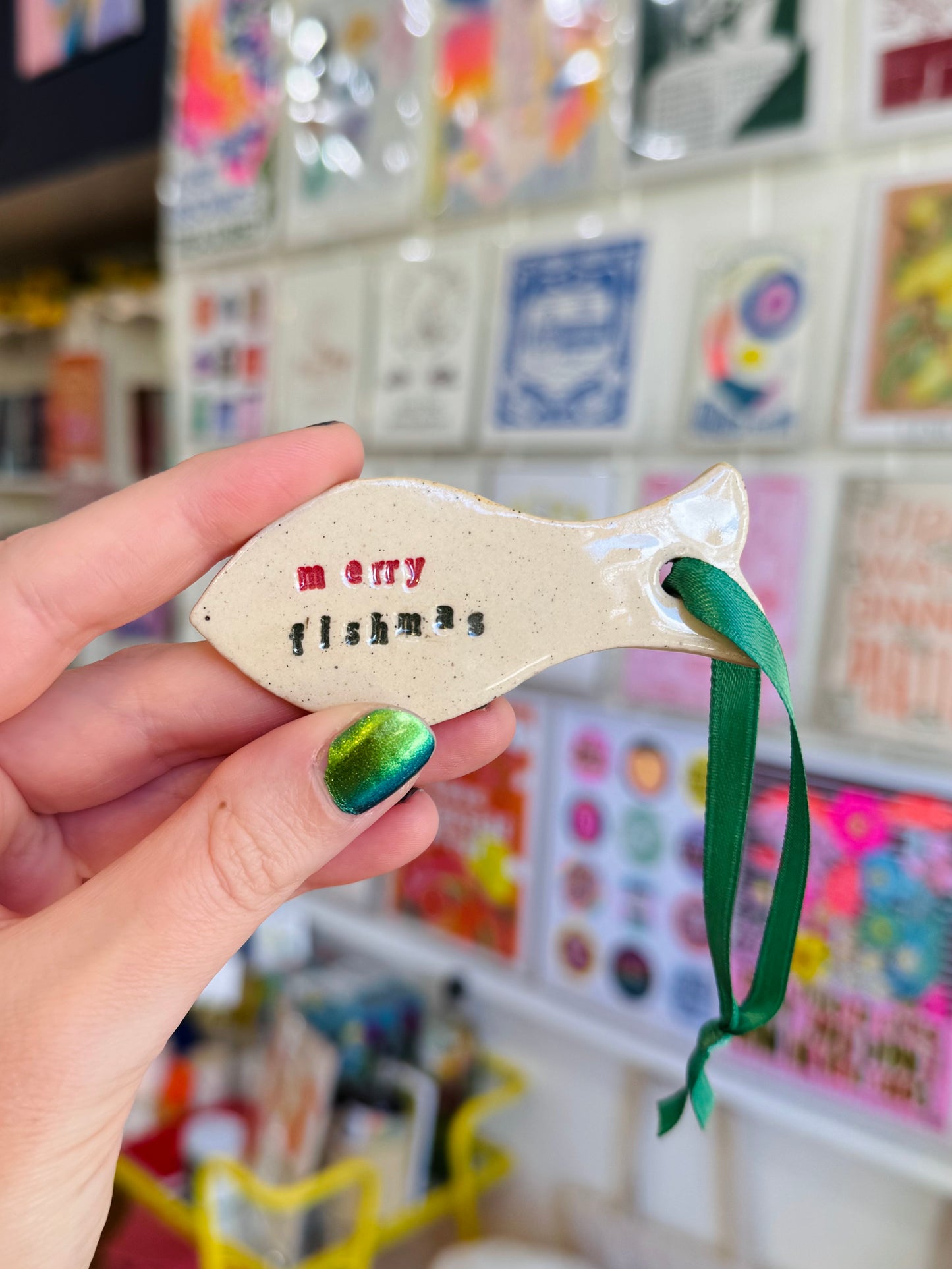 Merry Fishmas Ornament - East Transit Pottery