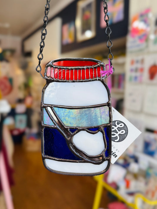 Fluff Jar Stained Glass- Libby's Stained Glass