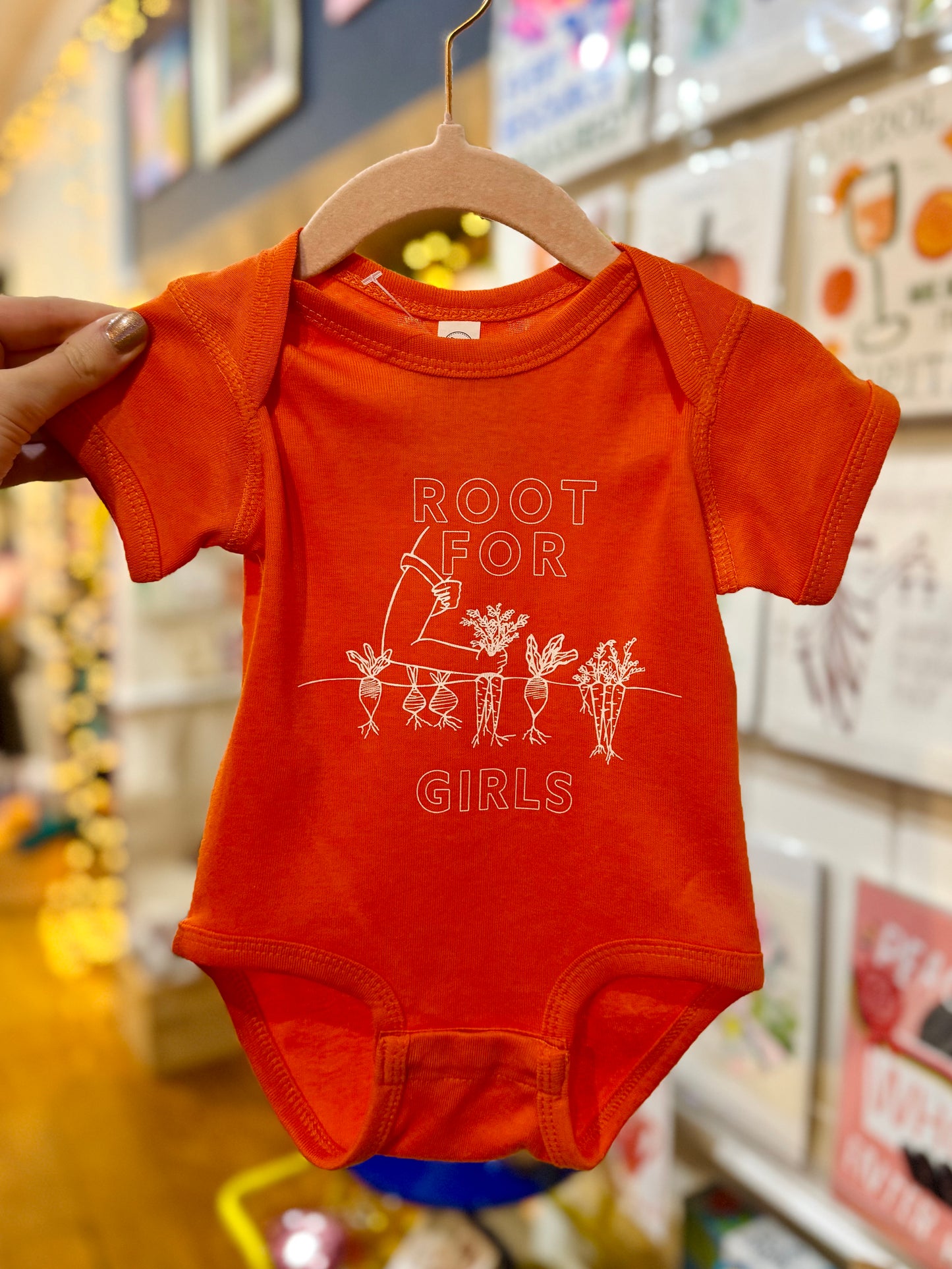 Root for Girls Baby Onesie