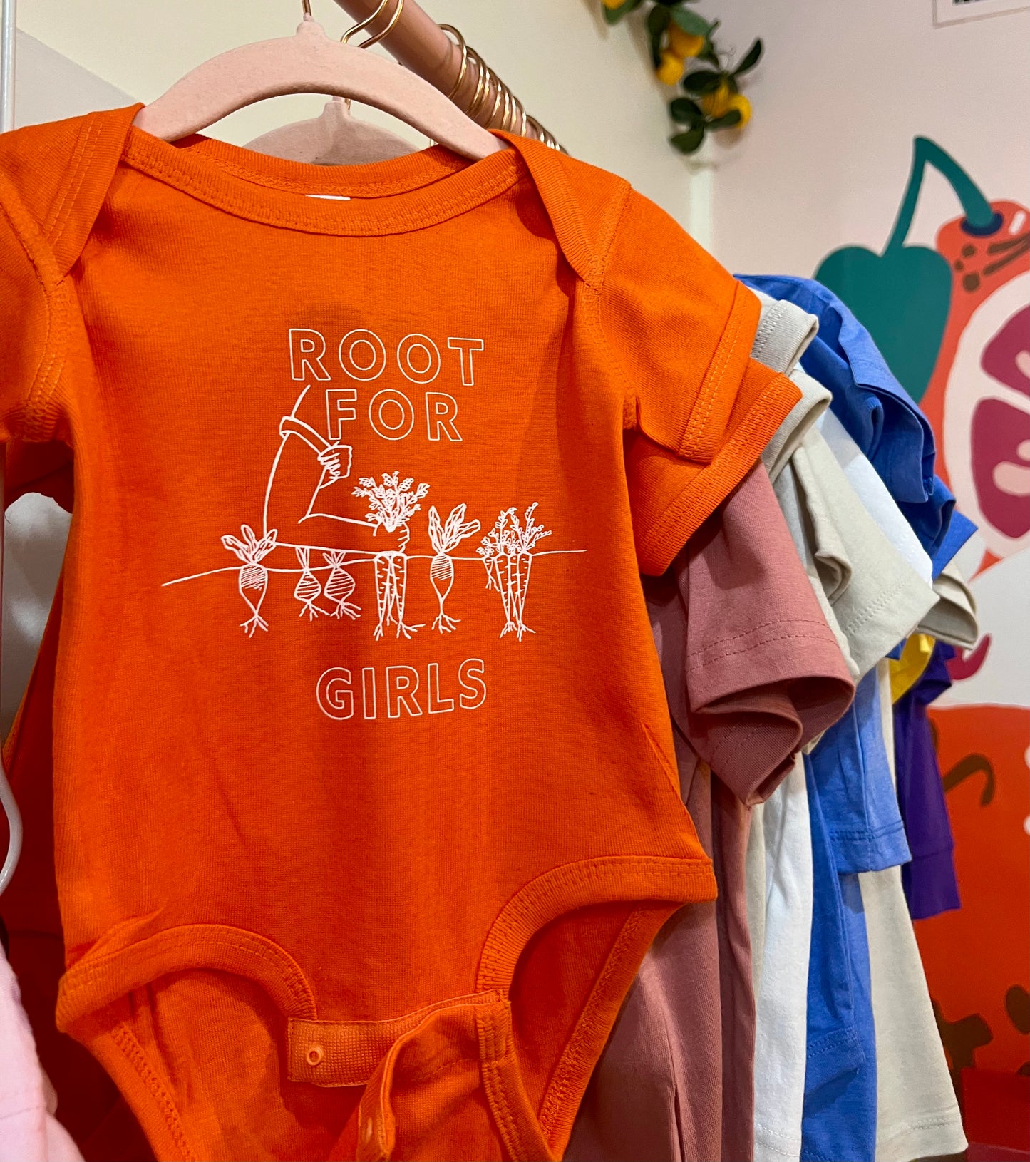 Root for Girls Baby Onesie