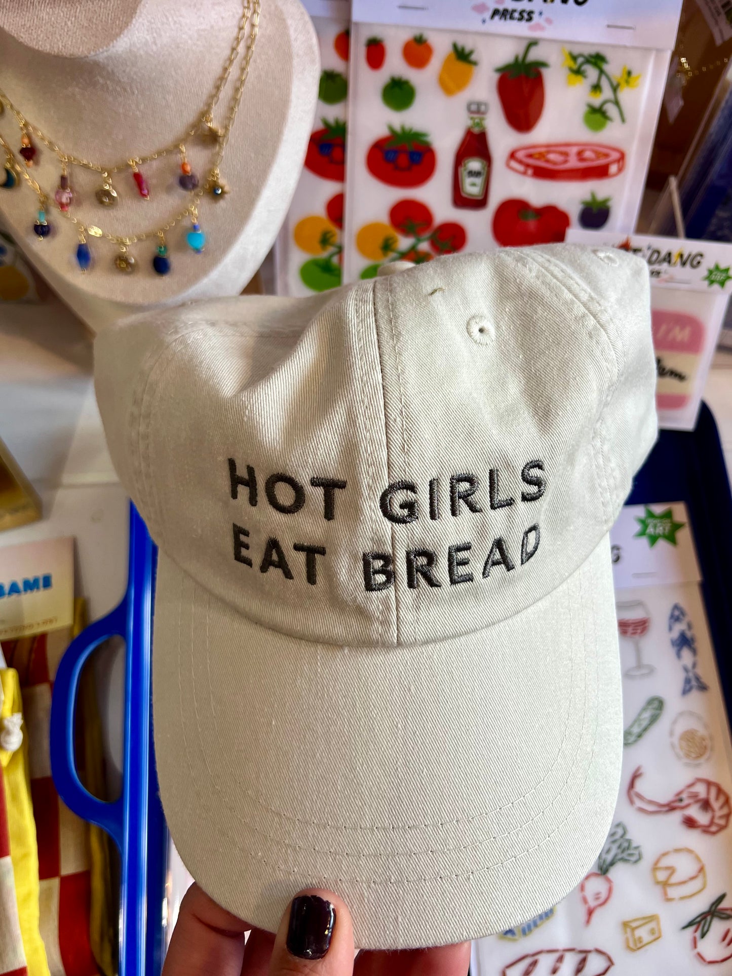Hot Girls Eat Bread Baseball Hat