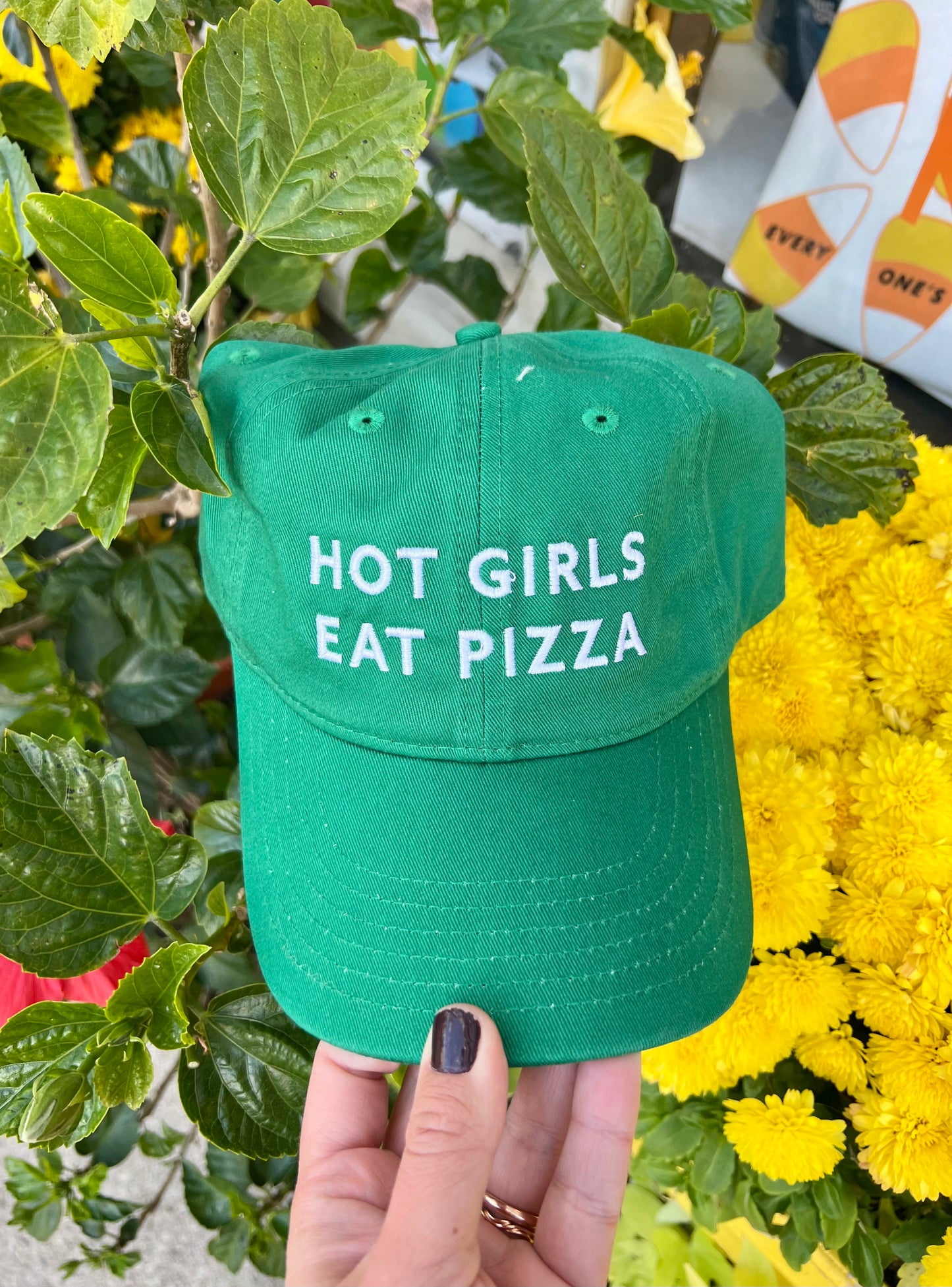 Hot Girls Eat Pizza Baseball Hat