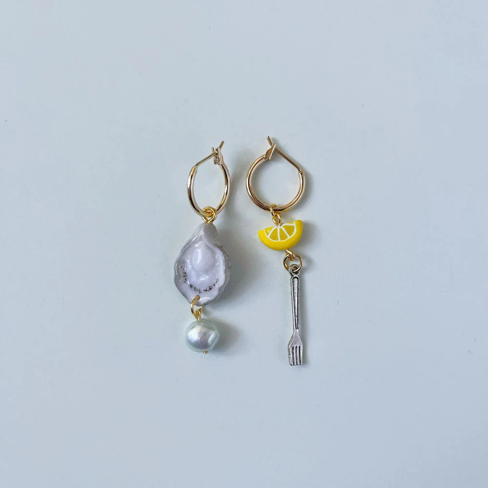 Oyster for One Earrings - Warm Clay Co.