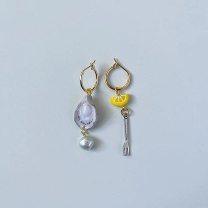Oyster for One Earrings - Warm Clay Co.