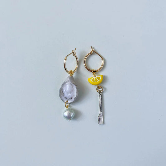 Oyster for One Earrings - Warm Clay Co.