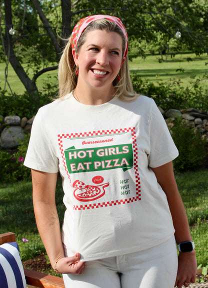 Hot Girls Eat Pizza Women's Heavyweight Tee