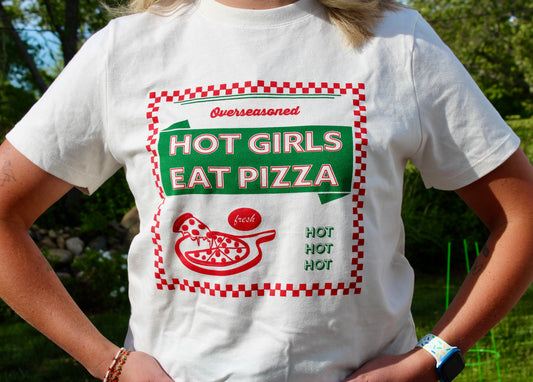 Hot Girls Eat Pizza Women's Heavyweight Tee