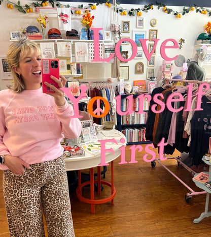 Hot Girls Eat Pasta Unisex Crewneck