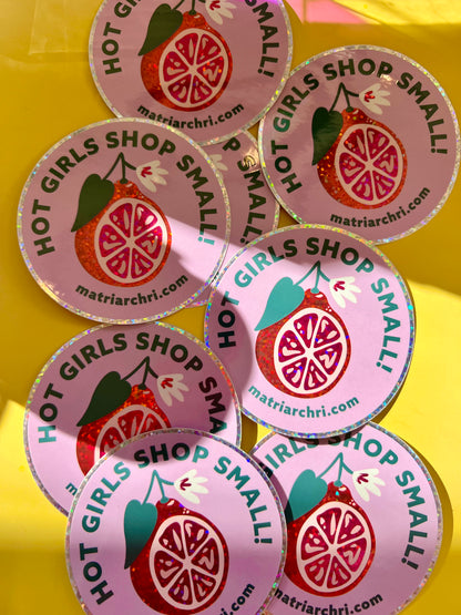 Hot Girls Shop Small Sticker