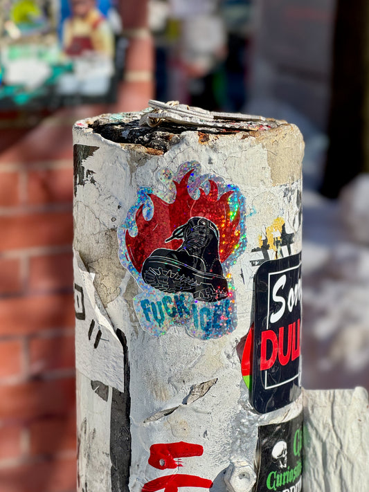 F**k ICE Glitter Sticker