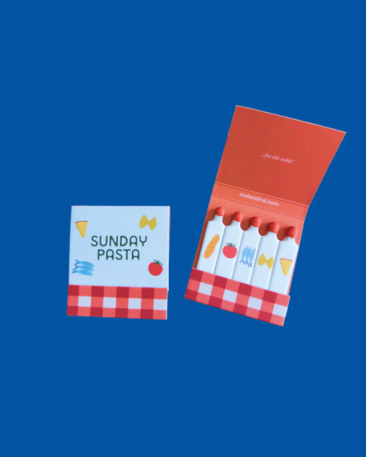 Sunday Pasta Matchbook - Mel Andrel