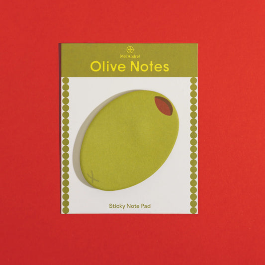 Mel Andrel - Olive Die Cut Sticky Notes
