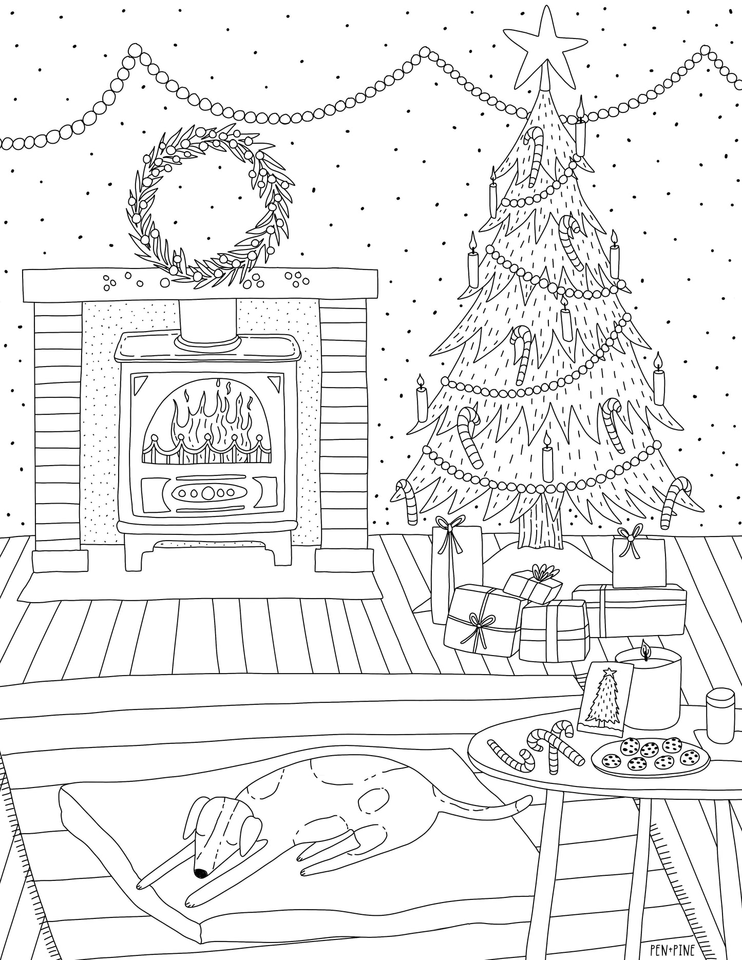 Coloring Through the Year Coloring Book- Pen+Pine