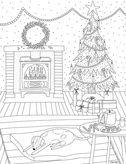 Coloring Through the Year Coloring Book- Pen+Pine