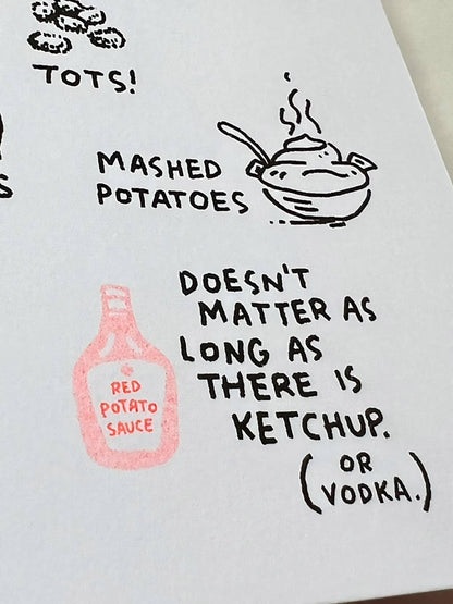 Potato Trying Times Grief Card- Ladyfingers Letterpress
