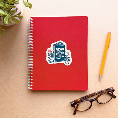 Read, Write, Fight Sticker- Indestructible Food