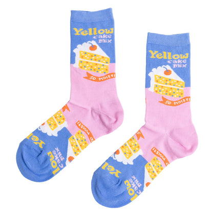 Cake Mix Crew Socks- Small- Yellow Owl Workshop