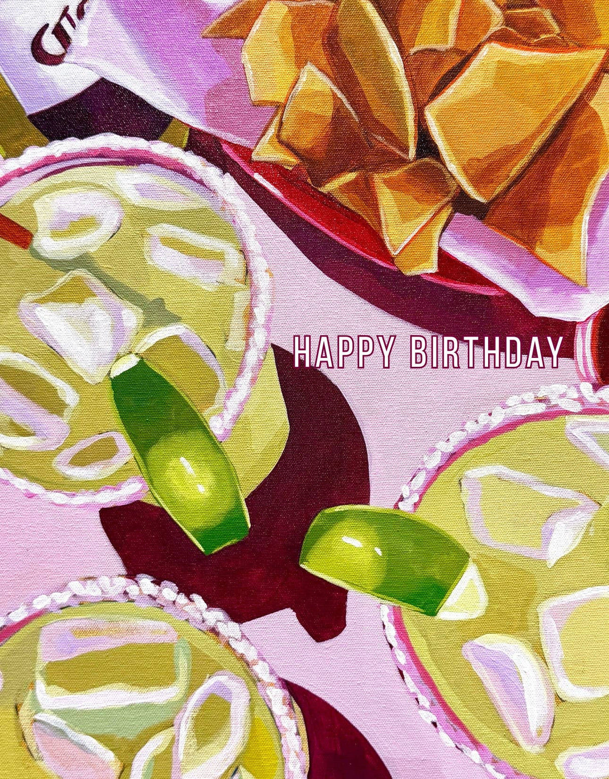 Margaritas Birthday Card - Laurel Greenfield Art