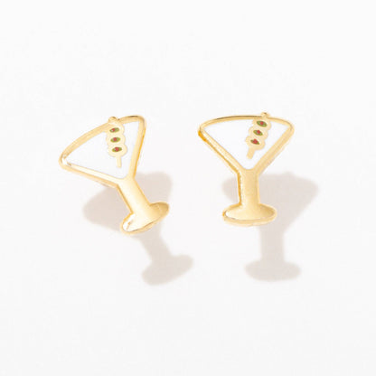 Larissa Loden - Martini Enamel Stud Earrings