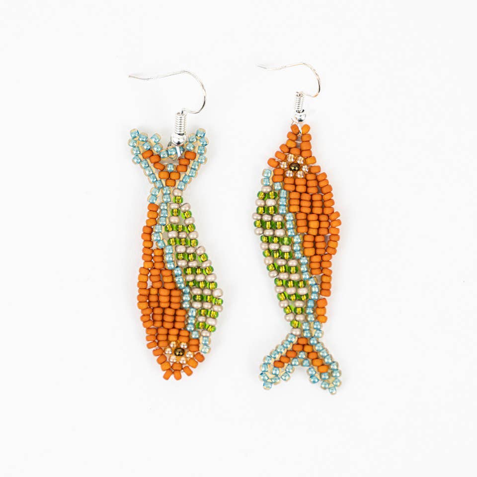One Fish Two Fish Beaded Earrings- Altiplano