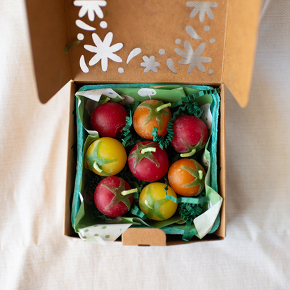 Cherry Tomato Beeswax Birthday Candles
