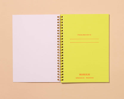 And Here We Are - Hot Dogs Letterpress Spiral Notebook