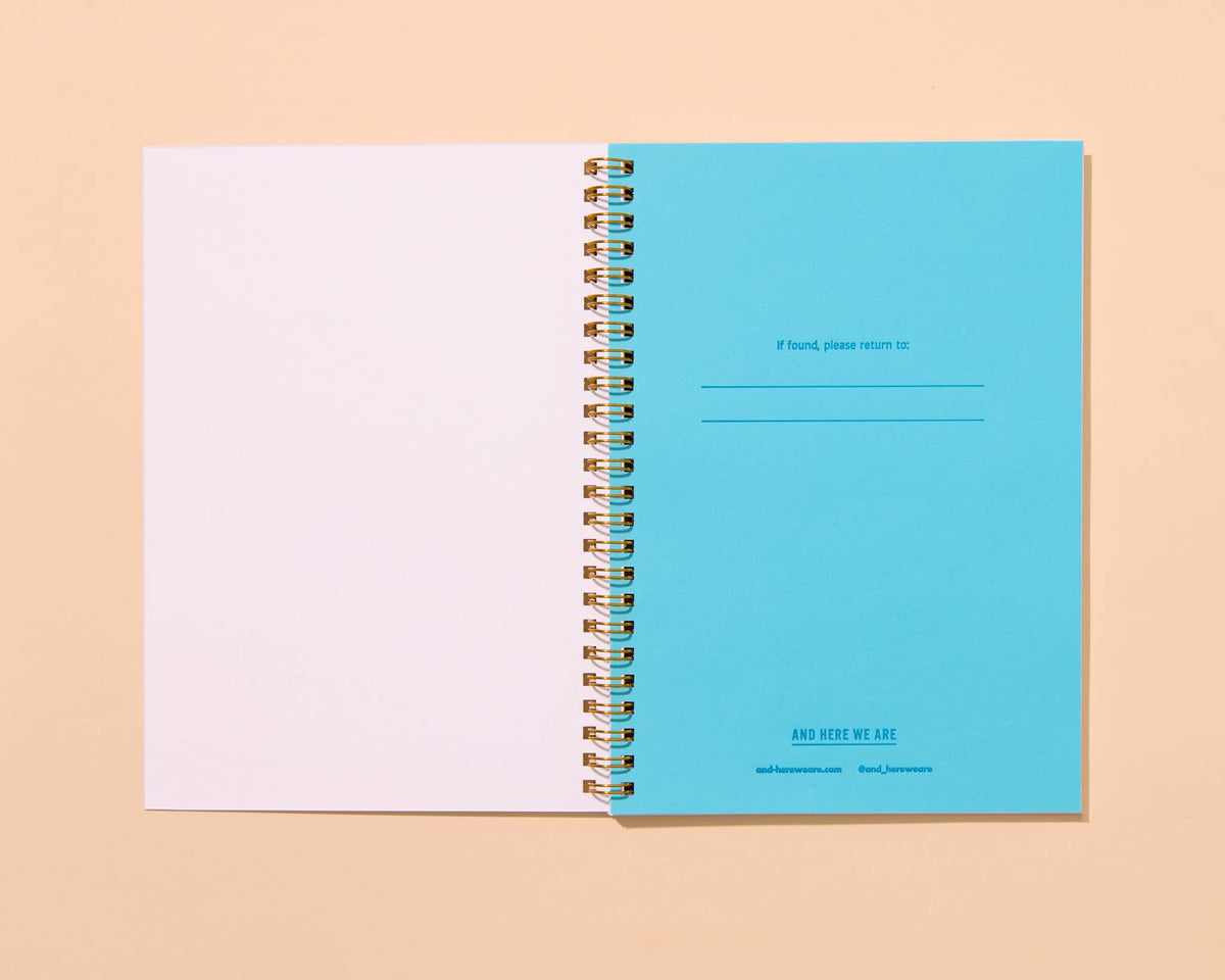Letterpress A5 Spiral Notebook (Lined)—Seashells