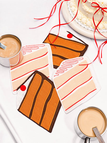Cake Cocktail Napkins - Set Of 4