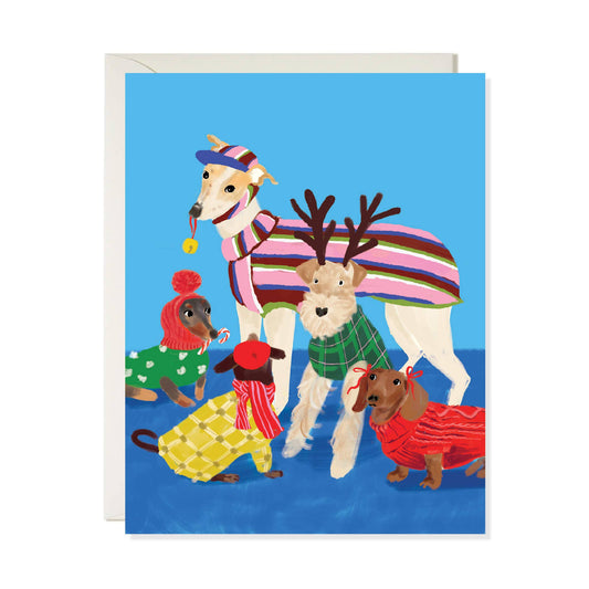 Christmas Dogs Card- Karen Schipper