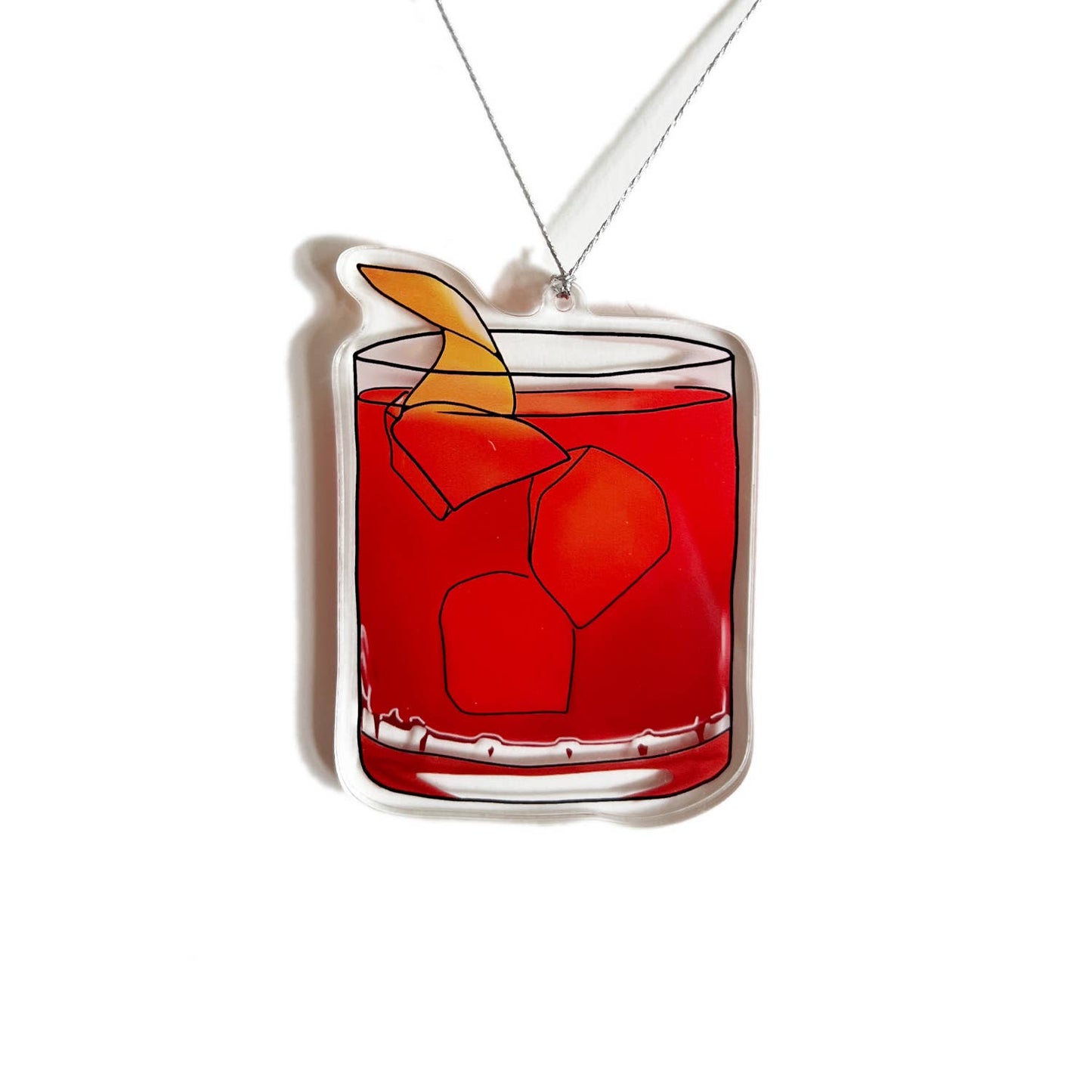 Negroni Cocktail Christmas Ornament