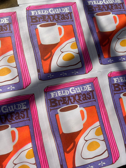 Breakfast Field Guide Mini Riso Print - Alex Luciano
