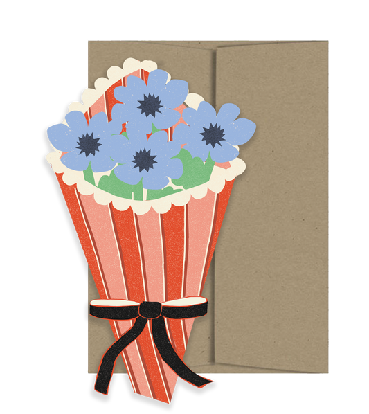 Flower Bouquet- Die Cut Card