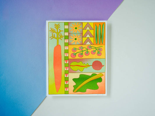 Garden Time  - Risograph Art Print