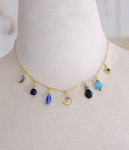Jill Makes - Pearl Zodiac Water Sign Charm Necklace