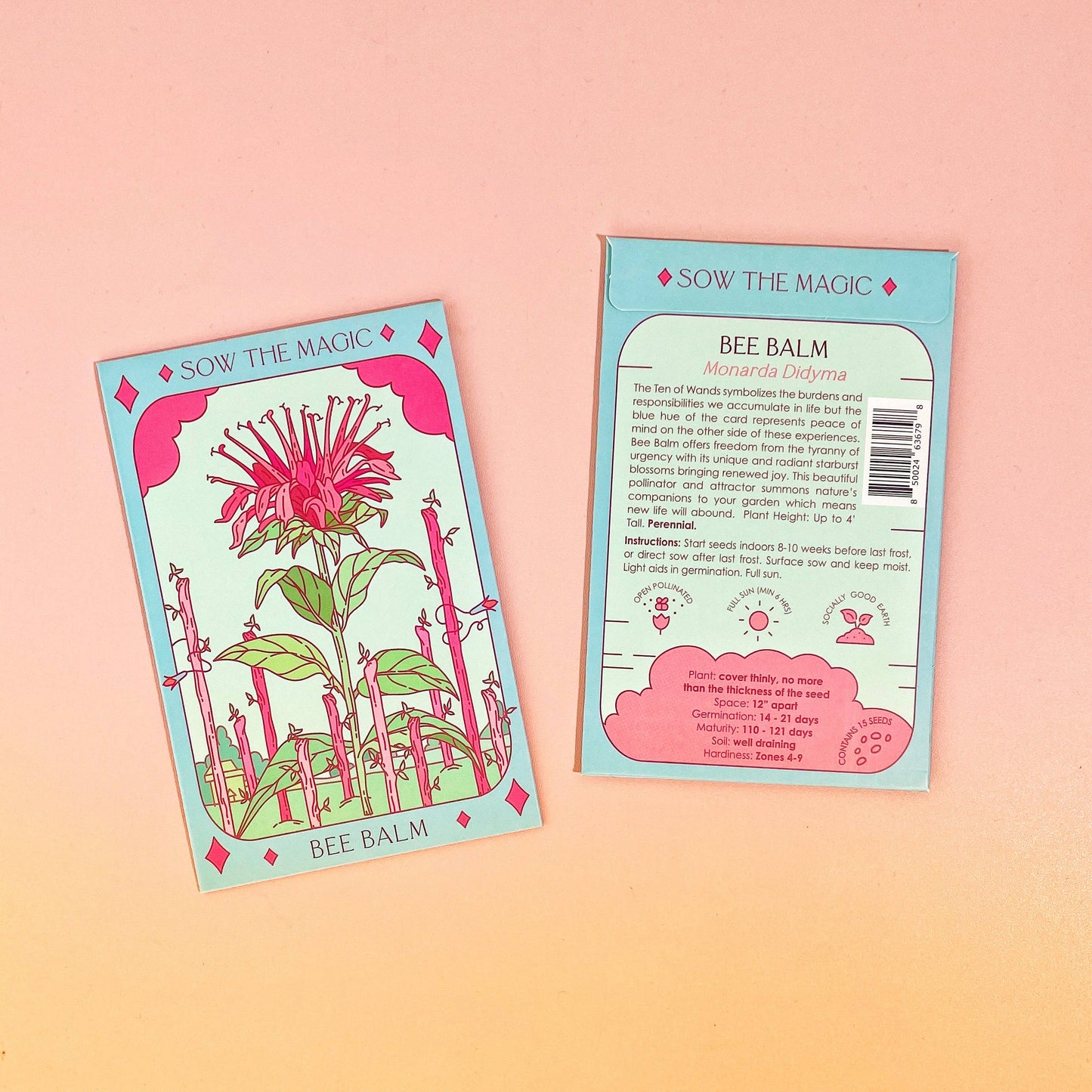 Bee Balm Tarot Seed Packet