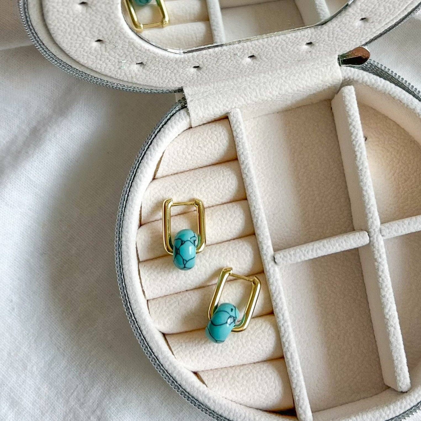 Natalie Clare Collections - Turquoise Huggie Hoop
