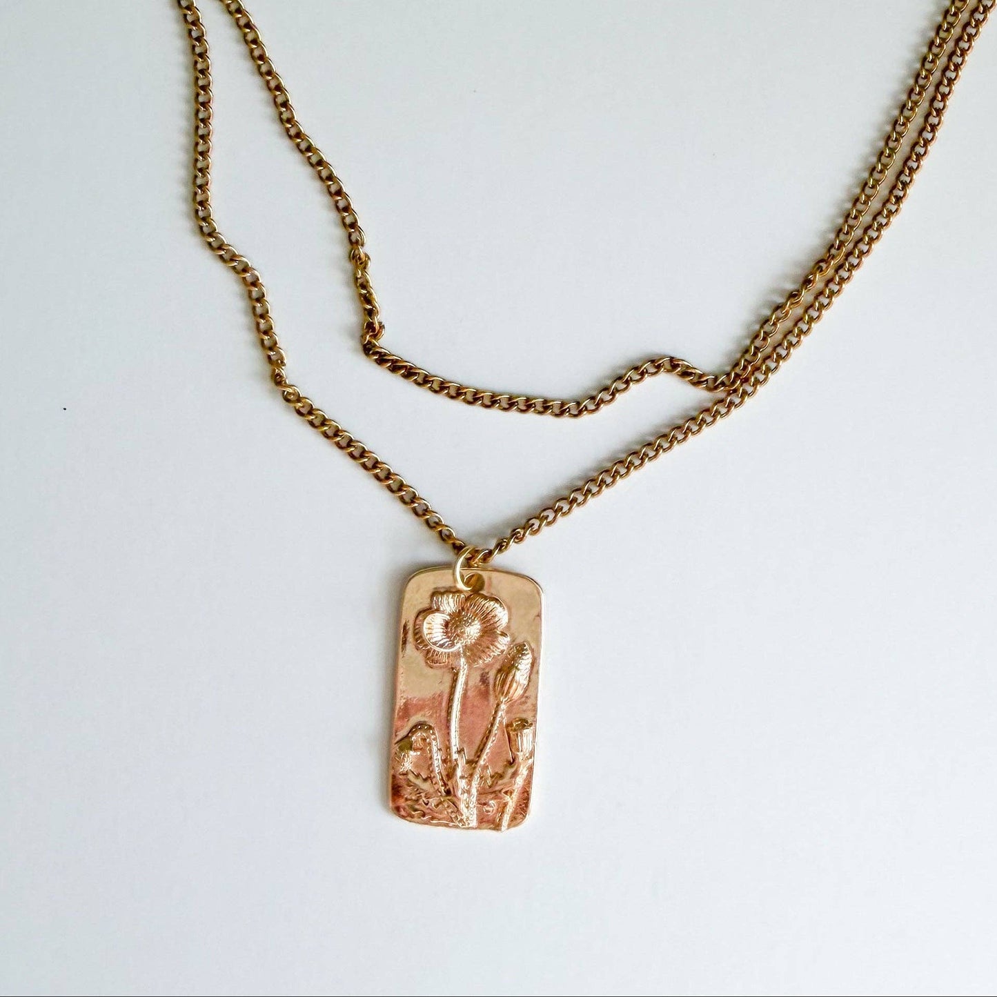Double Poppy Necklace