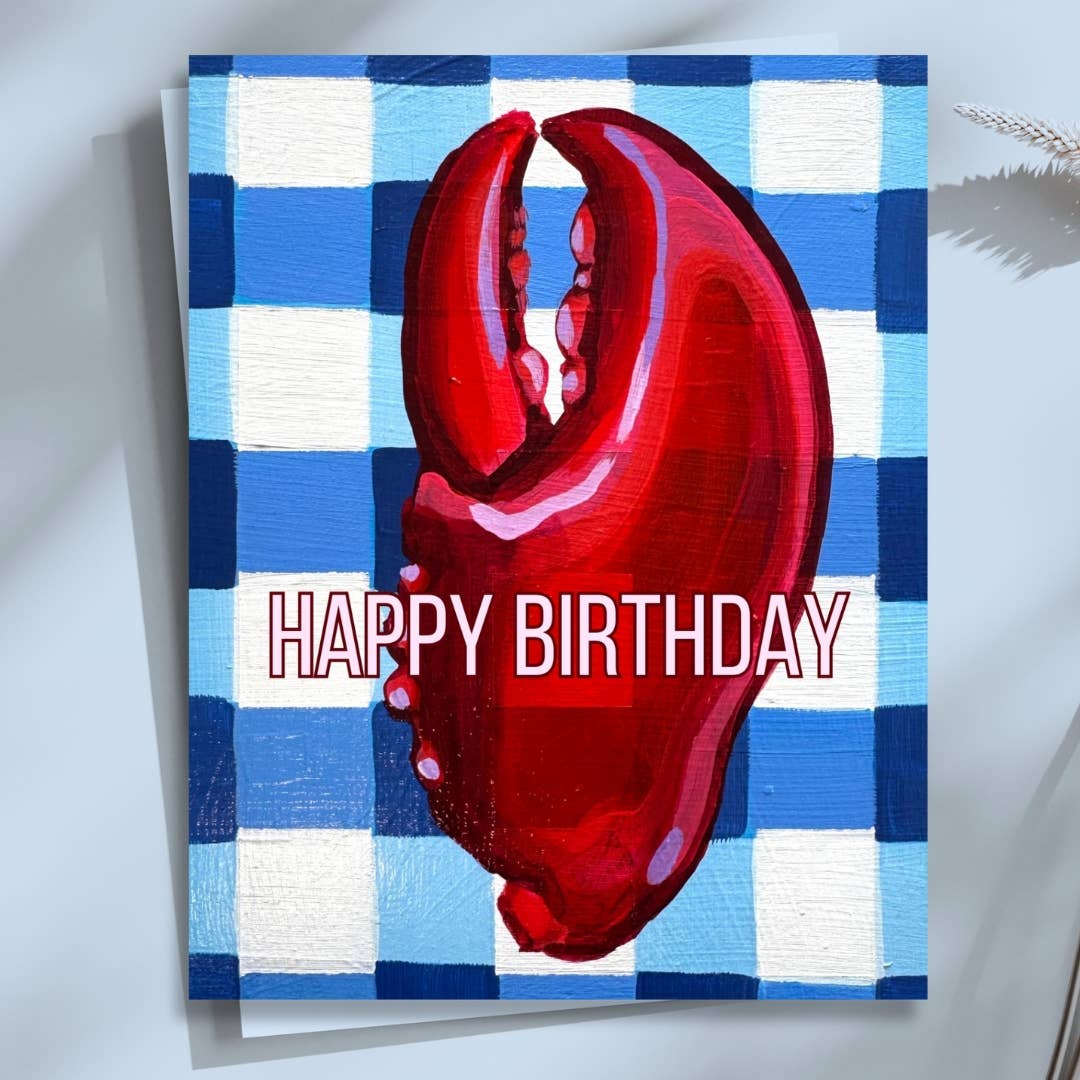 Lobster Claw Birthday Card