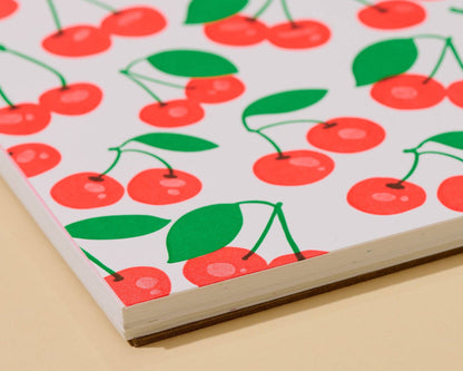 Doodlebook (Blank Spiral Notebook)—Cherries