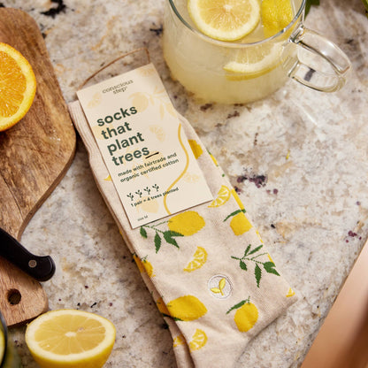 Socks that Plant Trees- Lemons Size Medium