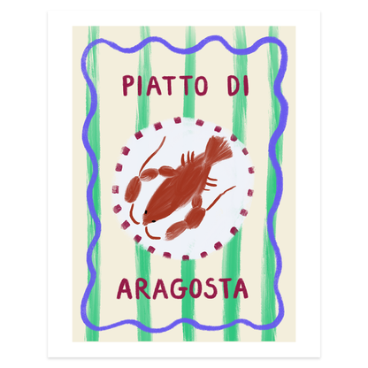 Allison Poplett - Piatto di Aragosta Art Print