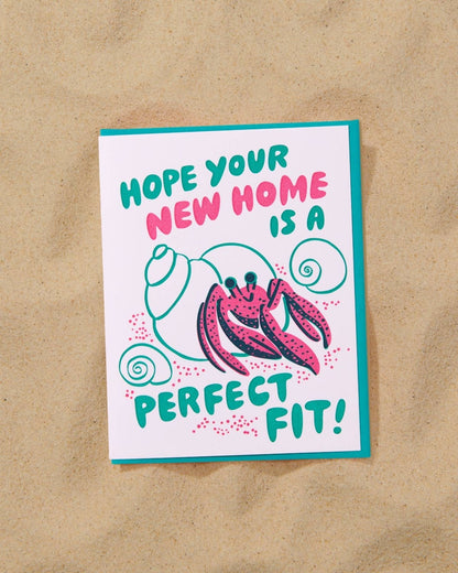 New Home Card—Perfect Fit Hermit Crab