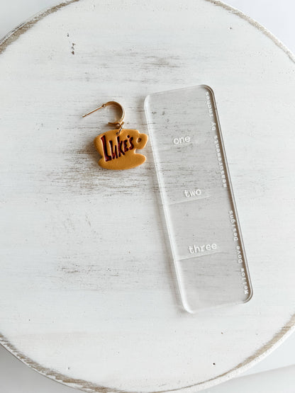 Luke's Diner Sign Hoops- Mellow Dove Designs