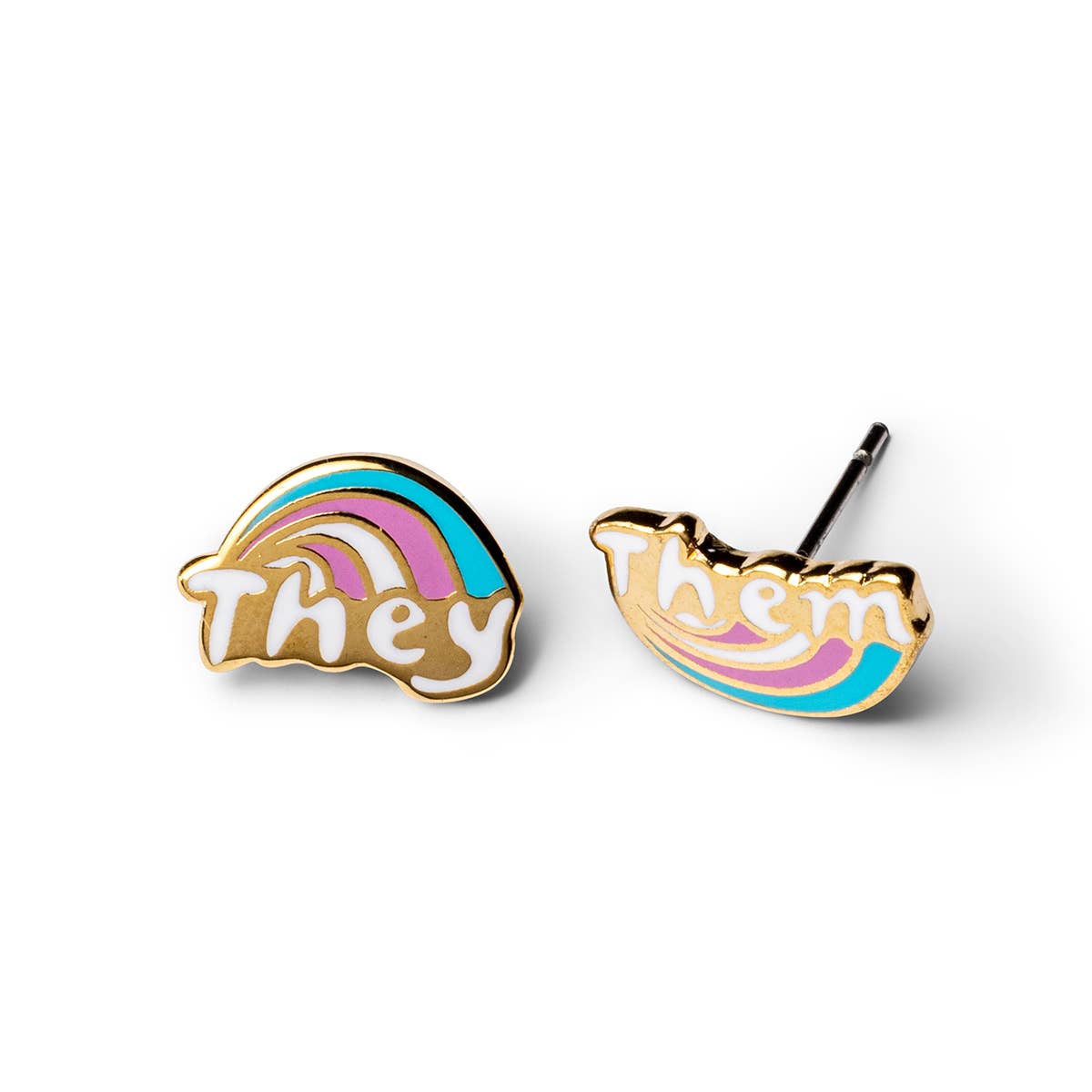 They Them Post Earrings