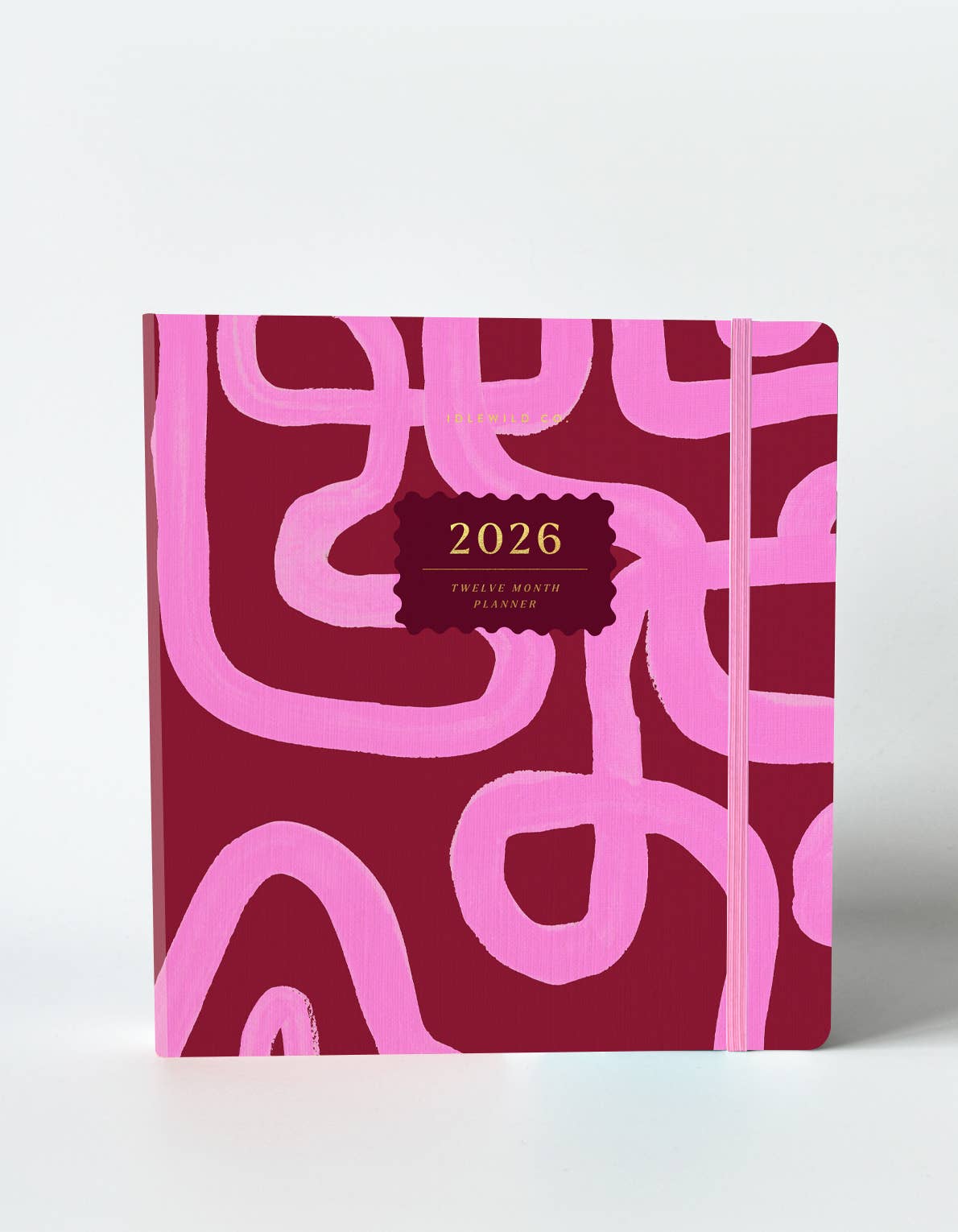 2026 Hardcover Planner, Magenta Squiggle