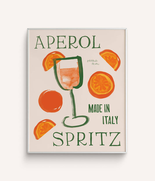 Aperol Spritz Art Print: 8 x 10