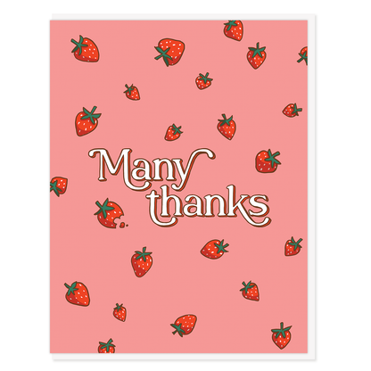 Semi Sweet Press - Strawberries Thank You Card