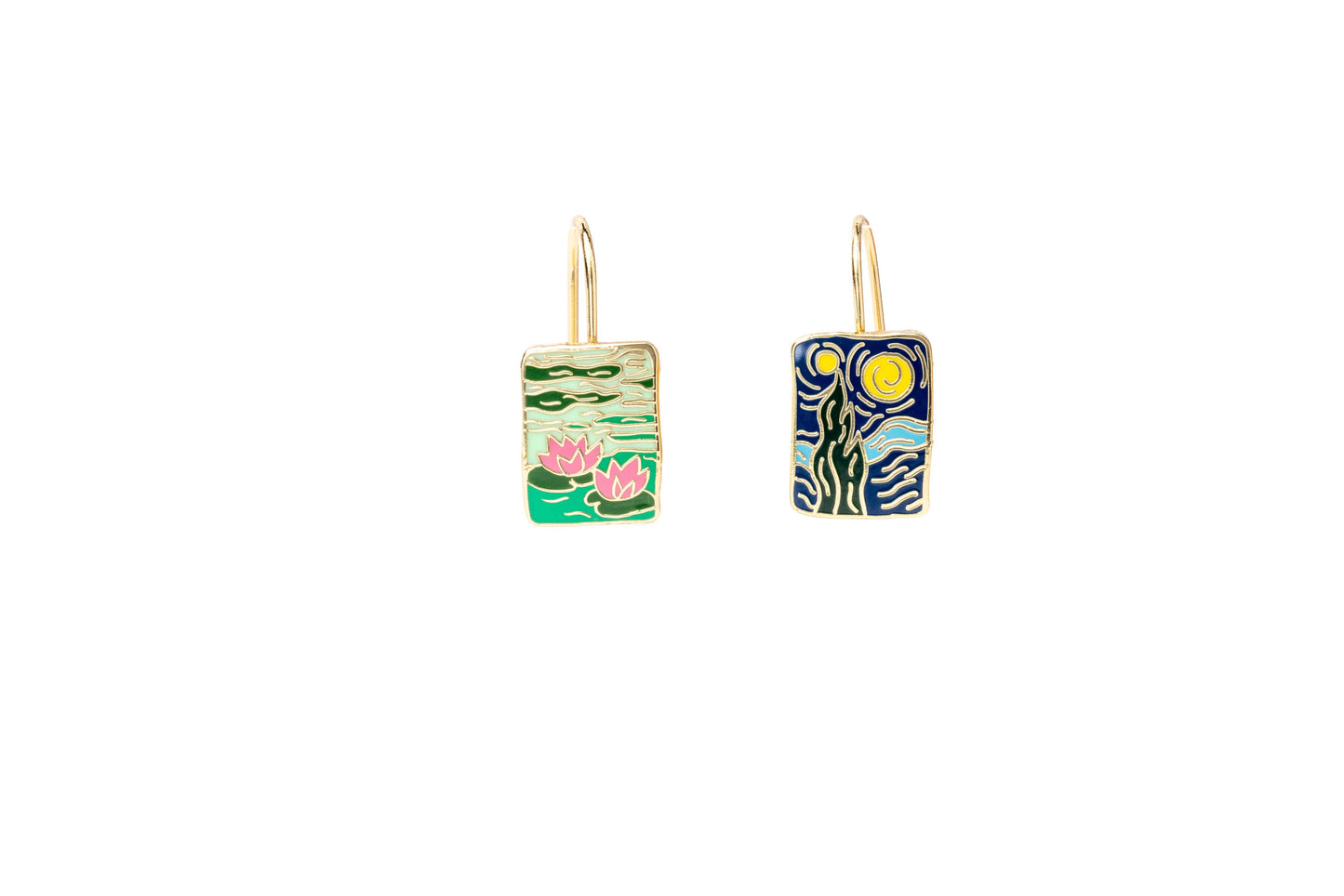 Impressionists Enamel Earrings