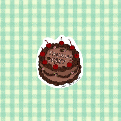 Zodiac Cake Sticker : Taurus