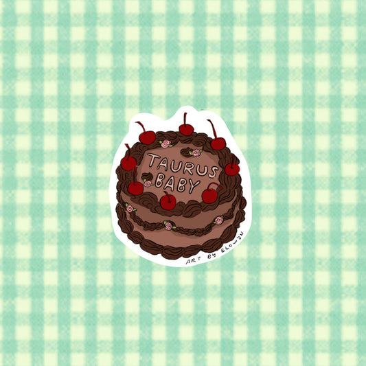 Zodiac Cake Sticker : Taurus